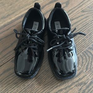 Shiny Black Kids Dress Shoes by